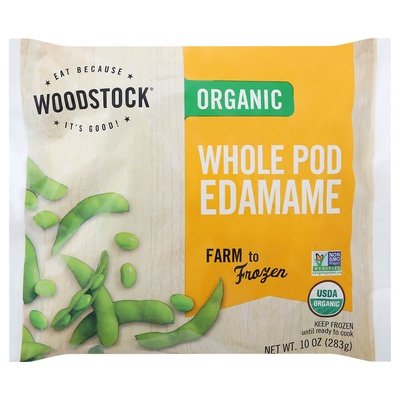 Woodstock Edamame Whole Pod Organic 12/10 OZ [UNFI #154476] [ebt]