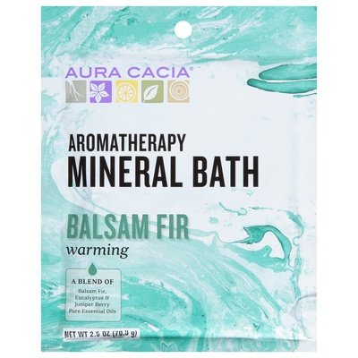 Aura Cacia Mineral Bath Aromatherapy Balsam Fir Warming 6/2.5 OZ [UNFI-CARLISLE #682591]