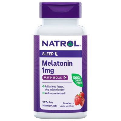 Natrol Melatonin 1 Mg Strawberry Tablets 90 Tab [UNFI-CARLISLE #1233014]