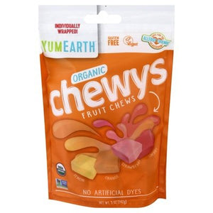 Yumearth Fruit Chews Organic Lemon Orange Strawberry Cherry 6/5 OZ [UNFI #2688463] [ebt]