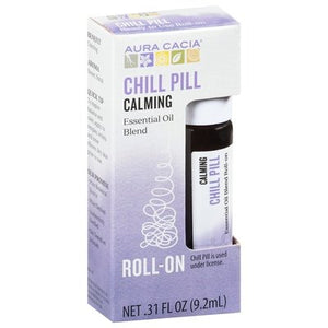 Aura Cacia Essential Oil Blend Chill Pill Calming Roll-On 4/.31 OZ [UNFI-CARLISLE #2071553]