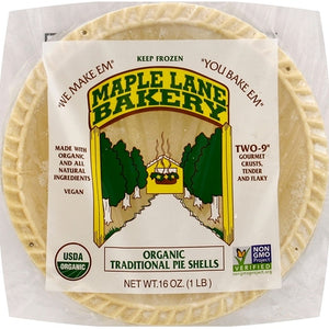Maple Lane Pie Shells Organic Traditional 9 Inch 12/2 PK [UNFI #01740331] [ebt]