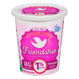 Friendship Cottage Cheese Low Fat Small Curd 1% Milkfat Whipped 6/16 OZ [UNFI #0159418] [ebt]