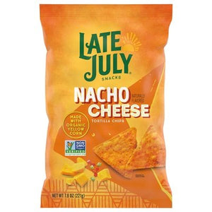 Late July Snacks Tortilla Chips Nacho Cheese 12/7.8 OZ [UNFI #2805224] [ebt]