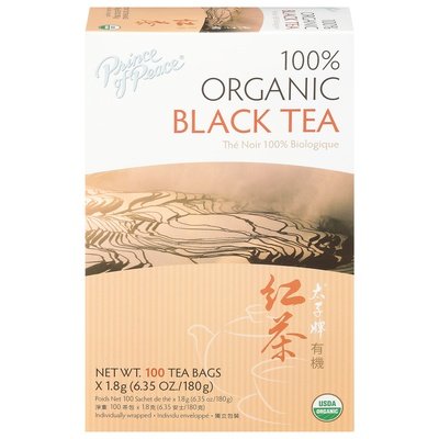 Prince Of Peace Black Tea 100% Organic Tea Bags 1/100 BAG [UNFI-CARLISLE #2994887] [ebt]