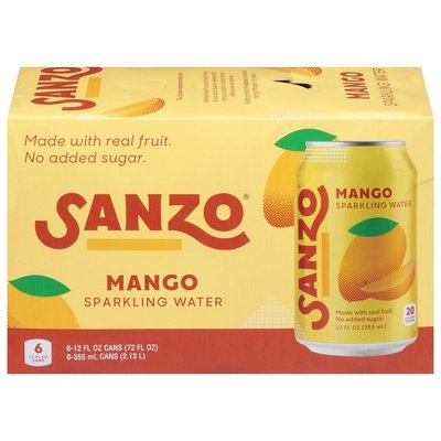 Sanzo Sparkling Water Mango 4/6/12 OZ [UNFI #2926863] [ebt]