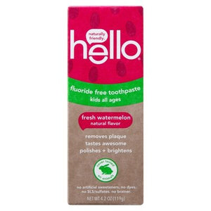 Hello Products Toothpaste Fresh Watermelon Fluoride Free 6/4.2 OZ [UNFI-CARLISLE #2741171]