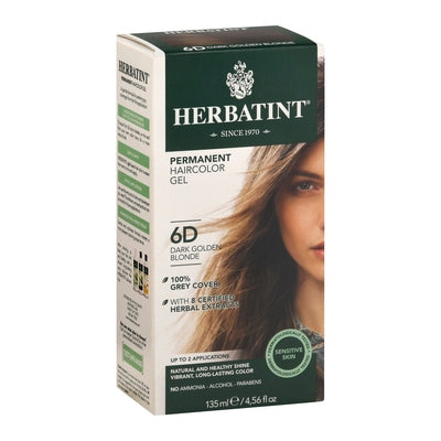 Herbatint Haircolor Gel Permanent Dark Golden Blonde 6D 1/5.75 OZ [UNFI-CARLISLE #3115565]