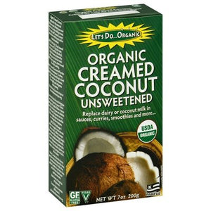 Lets Do Organic Creamed Coconut Unsweetened 6/7 OZ [UNFI-CARLISLE #155002] [ebt]