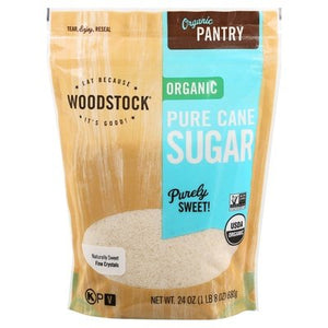 Woodstock Sugar Pure Cane Organic 12/24 OZ [UNFI #320739] [ebt]
