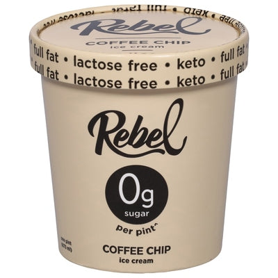 Rebel Creamery Ice Cream Coffee Chip 8/1 PINT [UNFI #02362523] [ebt]
