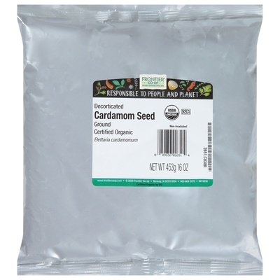 Frontier Nat Prod Co-Op Cardamom Seed Decorticated Ground 1LB [UNFI-CARLISLE #448423] [ebt]