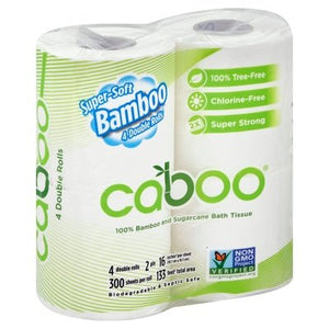 Caboo Bath Tissue Double Rolls 2 Ply 10/4 PK [UNFI #1633130]