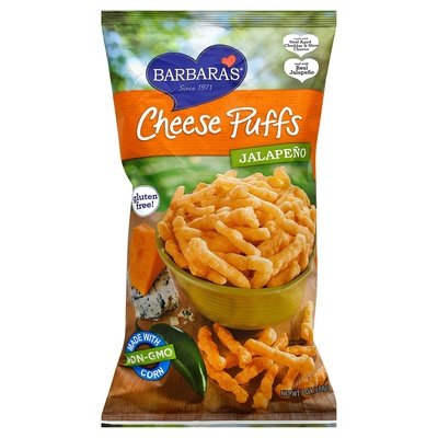 Barbaras Cheese Puffs Jalapeno 12/7 OZ [UNFI #320028] [ebt]