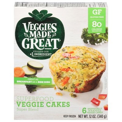 Veggies Made Great Veggie Cakes Super Blend Superfood 8/12 OZ [UNFI #2106466] [ebt]
