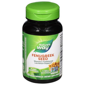 Natures Way Fenugreek Seed Vegan Capsules 1/100 CAP [UNFI-CARLISLE #391805] [ebt]
