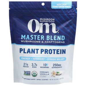 Om Plant Protein Master Blend Creamy Vanilla Powder 18.27 OZ [UNFI #2825230]