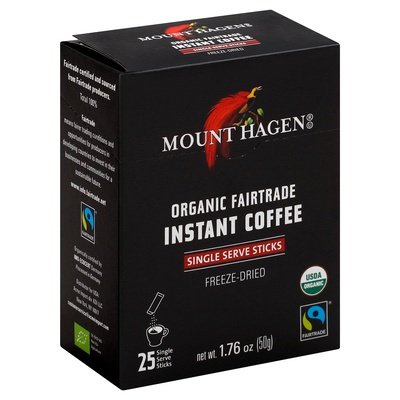 Mount Hagen Coffee Organic Freeze-Dried Instant Single Serve Sticks 8/1.76 OZ [UNFI #2220648] [ebt]