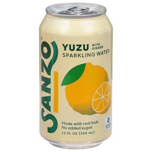 Sanzo Sparkling Water Yuzu with Ginger 12/12 OZ [UNFI #2815108] [ebt] D