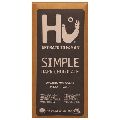 Hu Dark Chocolate Organic Simple 70% Cacao 12/2.1 OZ [UNFI-CARLISLE #2738912] [ebt]