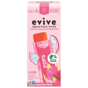Evive Inc. Smoothie Pops Dragon Fruit 6/6/1.76 Z [UNFI #03051455] [ebt]
