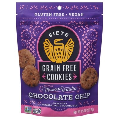 Siete Cookies Grain Free Chocolate Chip 10/4.5 OZ [UNFI #3028990] [ebt]