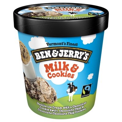 Ben & Jerrys Ice Cream Milk & Cookies 8/PINT [UNFI #166538] [ebt]