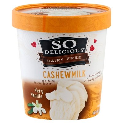 So Delicious Frozen Dessert Non-Dairy Cashewmilk Very Vanilla 8/16 OZ [UNFI #1800663] [ebt]