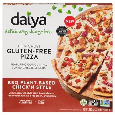 Daiya Pizza Bbq Plant-Based Chickn Style Thin Crust 8/15.3 OZ [UNFI #2925352] [ebt]