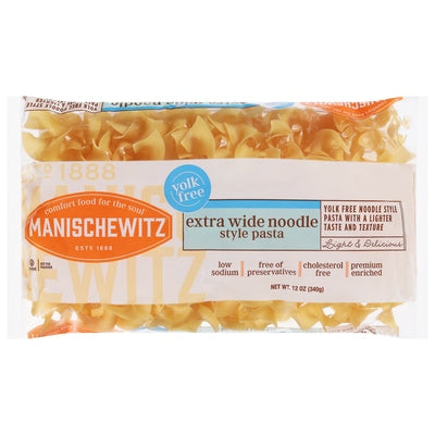 Manischewitz Pasta Extra Wide Noodle Style 12/12 OZ [UNFI #0124701] [ebt]