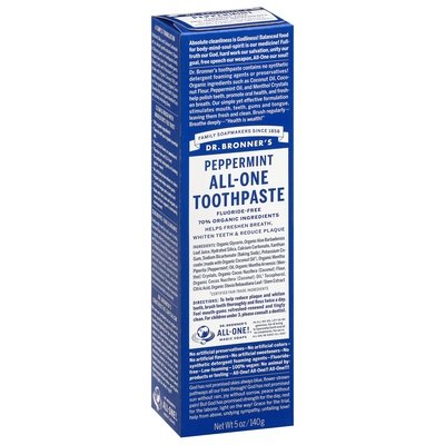 Dr Bronners Toothpaste All-One Peppermint 1/5 OZ [UNFI-CARLISLE #1649177]