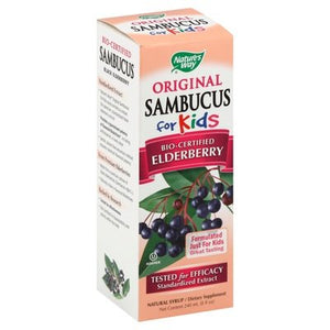 Natures Way Sambucus For Kids Original Bio-Certified Elderberry Natural Syrup 1/8 OZ [UNFI-CARLISLE #138495]