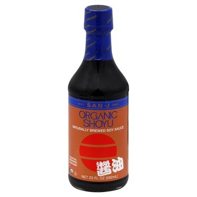 San-J Soy Sauce Naturally Brewed Organic Shoyu 6/20 OZ [UNFI #525519] [ebt]