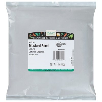 Frontier Nat Prod Co-Op Mustard Seed Yellow Ground 1LB [UNFI-CARLISLE #311548] [ebt]