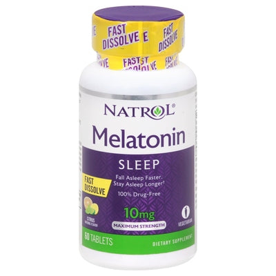 Natrol Sleep Melatonin 10 Mg Fast Dissolve Citrus Tablets 60 Tab [UNFI-CARLISLE #2490308]
