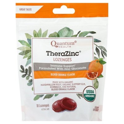 Quantum Health TheraZinc Lozenges Blood Orange Flavor 18 CT [UNFI-CARLISLE #2085199]