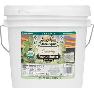 Once Again Peanut Butter Creamy No Salt Added 35 LB [UNFI #0252098] [ebt]