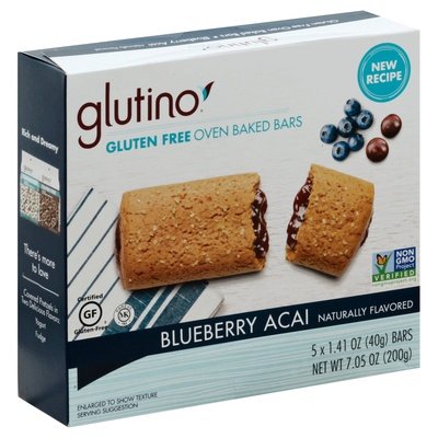 Glutino Breakfast Bars Gluten Free Blueberry Acai 12/7.05 OZ [UNFI #2143204] [ebt]