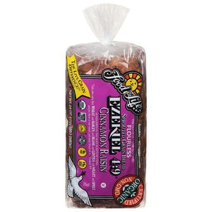 Food For Life Bread Cinnamon Raisin Sprouted Grain Flourless 6/24 OZ [UNFI #763268] [ebt]