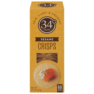 34 Degrees Crisps Sesame 12/4.5 OZ [UNFI #3085792] [ebt]