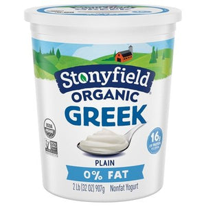 Stonyfield Organic Yogurt Greek Nonfat Plain 6/32 OZ [UNFI #425652] [ebt]