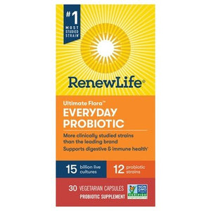 Renew Life Everyday Probiotic Vegetarian Capsules 6/30 VCAP [UNFI #2623932]