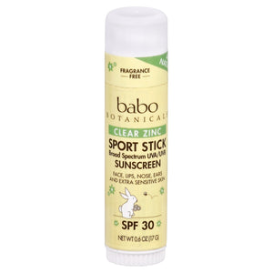 Babo Botanicals Sunscreen Clear Zinc Fragrance Free Spf 30 12/.6 OZ [UNFI-CARLISLE #3147428]
