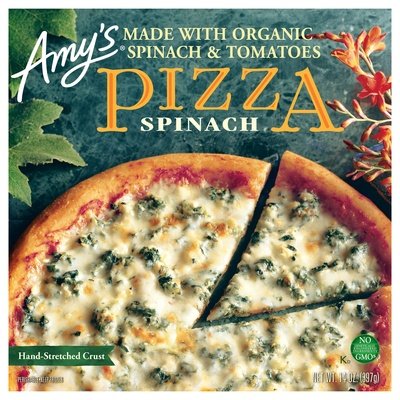 Amys Pizza Hand-Stretched Crust Spinach 8/14 OZ [UNFI #522920] [ebt]