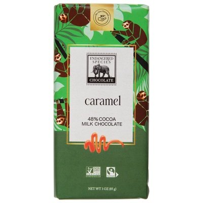 Endangered Species Chocolate Milk Chocolate Caramel 48% Cocoa 12/3 OZ [UNFI #2794030] [ebt]