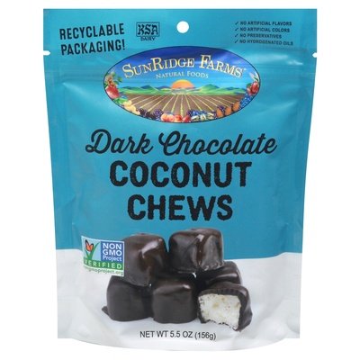 Sunridge Farms Coconut Chews Dark Chocolate 12/5.5 OZ [UNFI #2138725] [ebt]