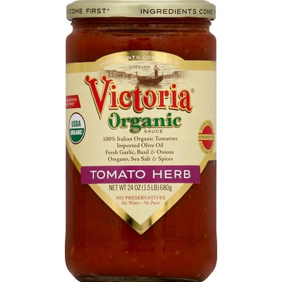 Victoria Organic Tomato Herb Sauce 6/24 OZ [UNFI #01741925] [ebt]