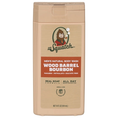 Dr. Squatch Body Wash Wood Barrel Bourbon Men's Natural 1/14 OZ [UNFI-CARLISLE #3134665]