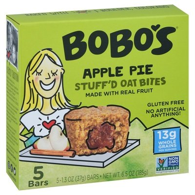 Bobos Oat Bars Stuffd Oat Bites Apple Pie 5 Pack 6/5/1.3OZ [UNFI #1567577] [ebt]