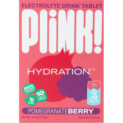 Plink Electrolyte Drink Tablet Pomegranate Berry 1/12 TAB [UNFI-CARLISLE #03083706] [ebt]